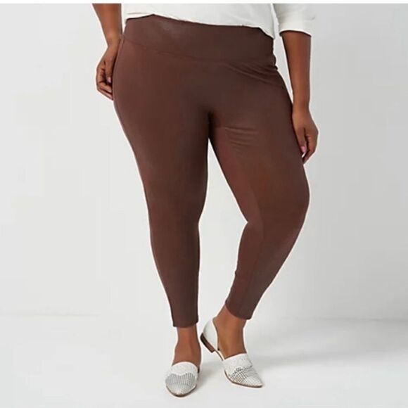 All Worthy Hunter McGrady The Ultimate Tall Faux Leather Leggings - Picture 1 of 12